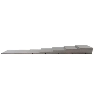 Blocco di taratura in acciaio inossidabile 304 in 7 fasi con spessore di 1-1.5-2-4-6-8-10 mm per il test ad ultrasuoni